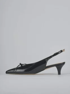 Slingback tacco 5cm vernice nero