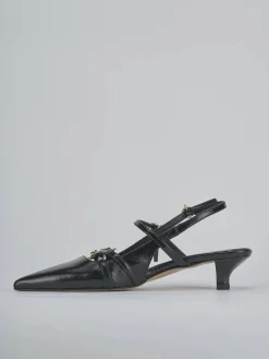 Slingback tacco 3cm vernice nero
