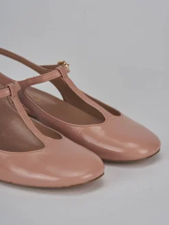 Slingback tacco 3cm vernice rosa