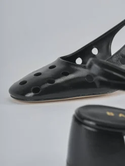 Slingback tacco 5cm vernice nero