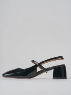 Slingback tacco 5cm vernice nero