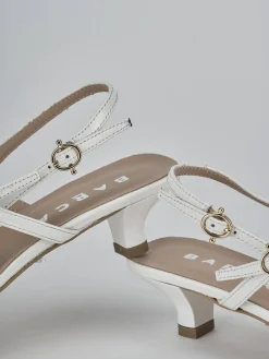 Slingback tacco 3cm vernice bianco