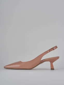 Slingback tacco 6cm vernice rosa