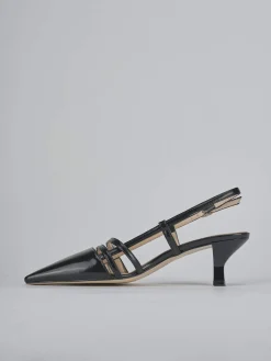 Slingback tacco 6cm vernice nero