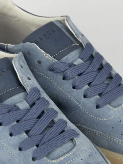 Sneakers camoscio azzurro