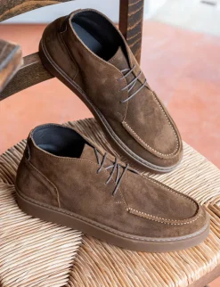 Sneakers camoscio marrone