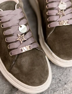 Sneakers camoscio verde