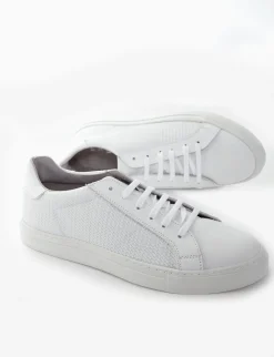 sneakers fondo in gomma e soletto interno in vera pelle. Tomaia in morbidissima pelle nappata bianco