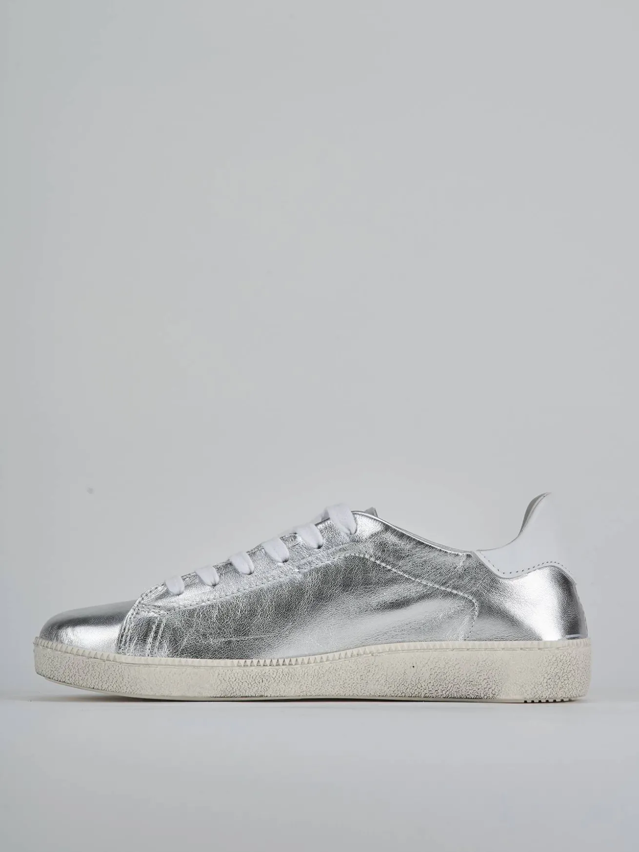 Sneakers laminato argento