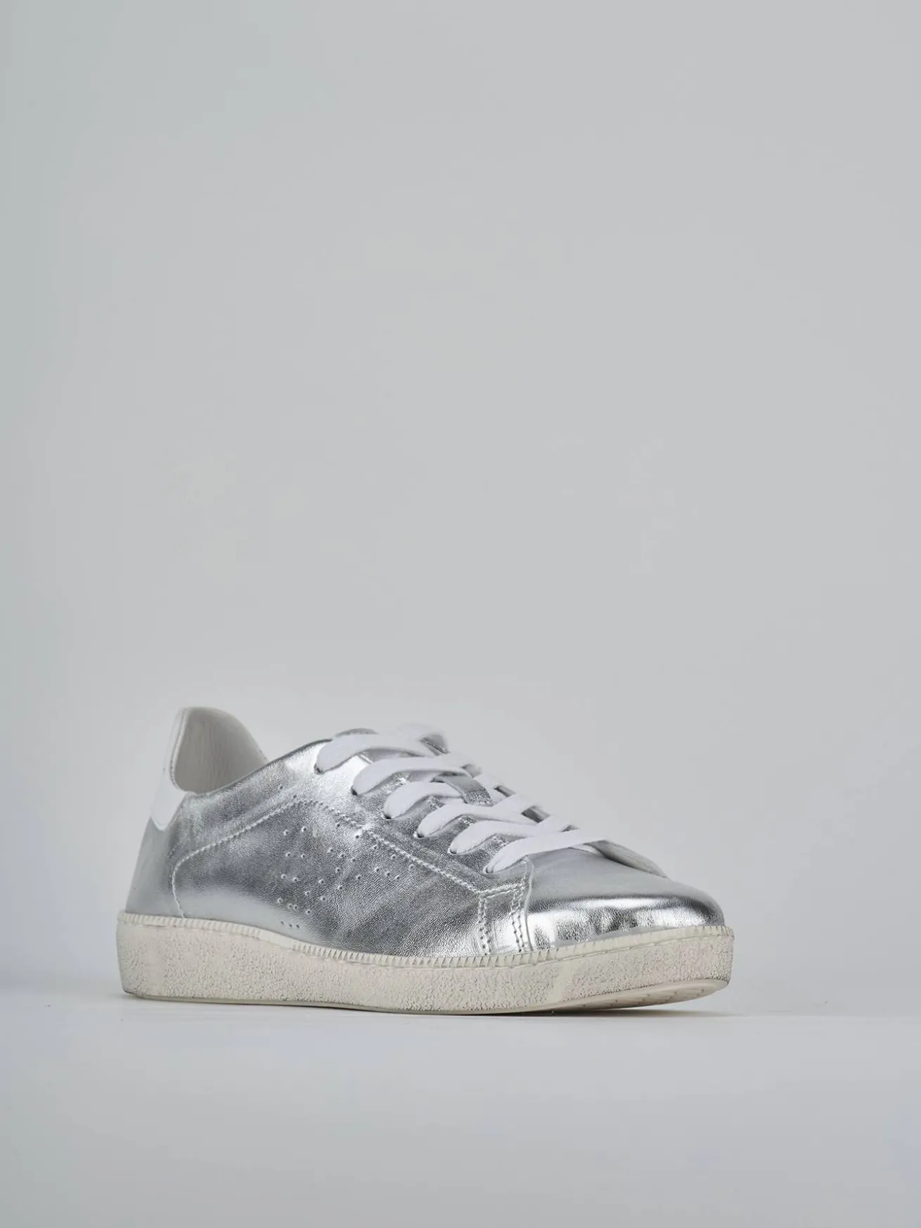 Sneakers laminato argento