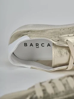 Sneakers laminato oro