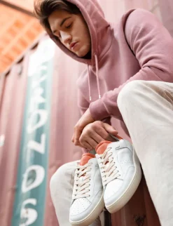 Sneakers pelle arancio