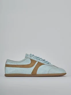 Sneakers pelle azzurro
