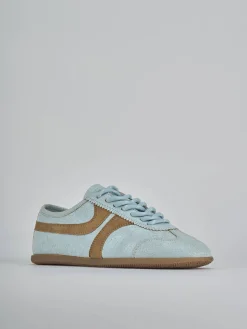 Sneakers pelle azzurro