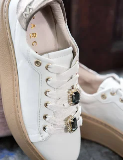 Sneakers pelle beige