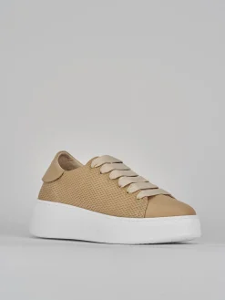 Sneakers pelle beige