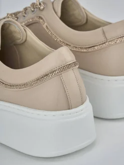 Sneakers pelle beige