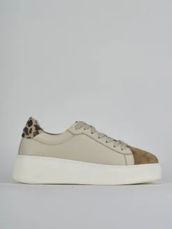 Sneakers pelle beige