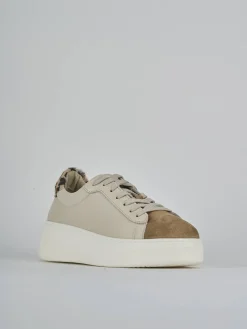 Sneakers pelle beige