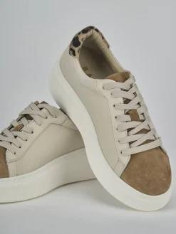 Sneakers pelle beige