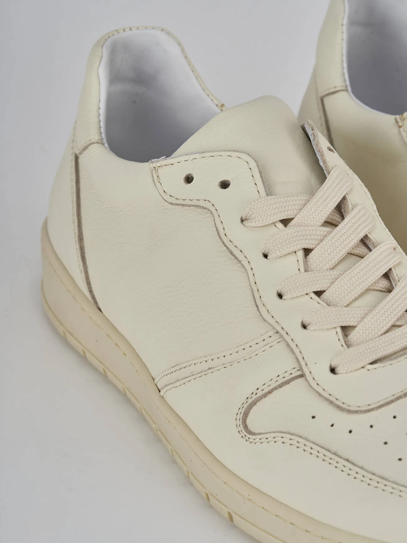 Sneakers pelle beige