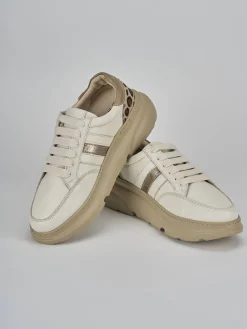 Sneakers pelle beige