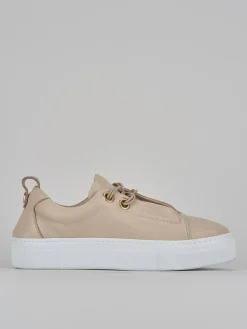 Sneakers pelle beige