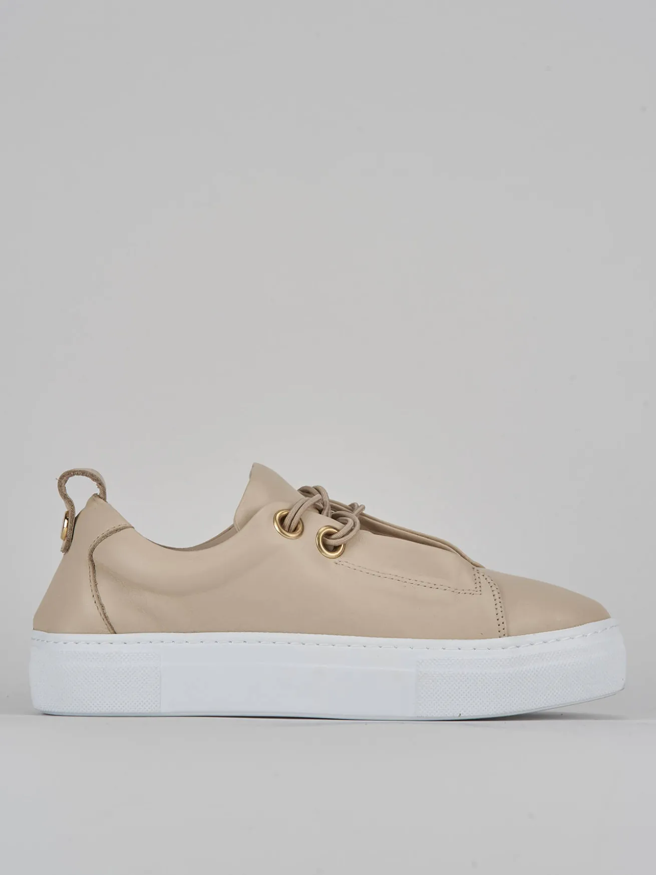 Sneakers pelle beige