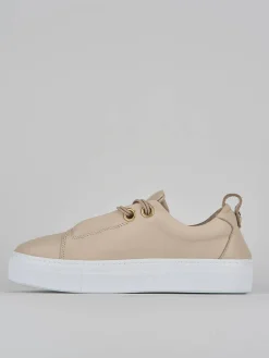 Sneakers pelle beige