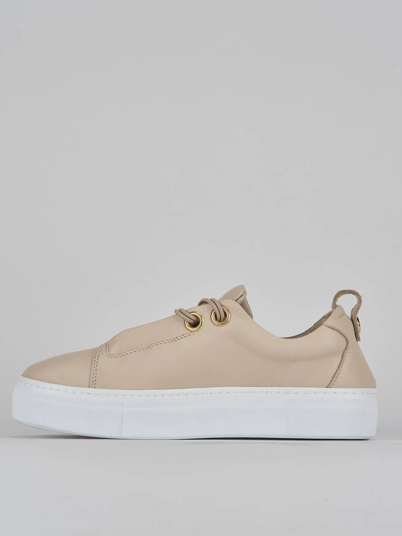Sneakers pelle beige