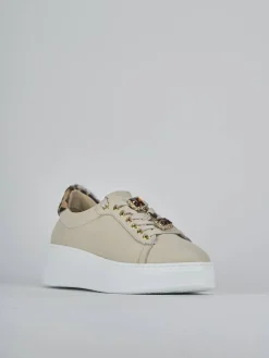 Sneakers pelle beige
