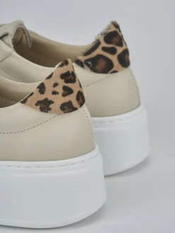 Sneakers pelle beige