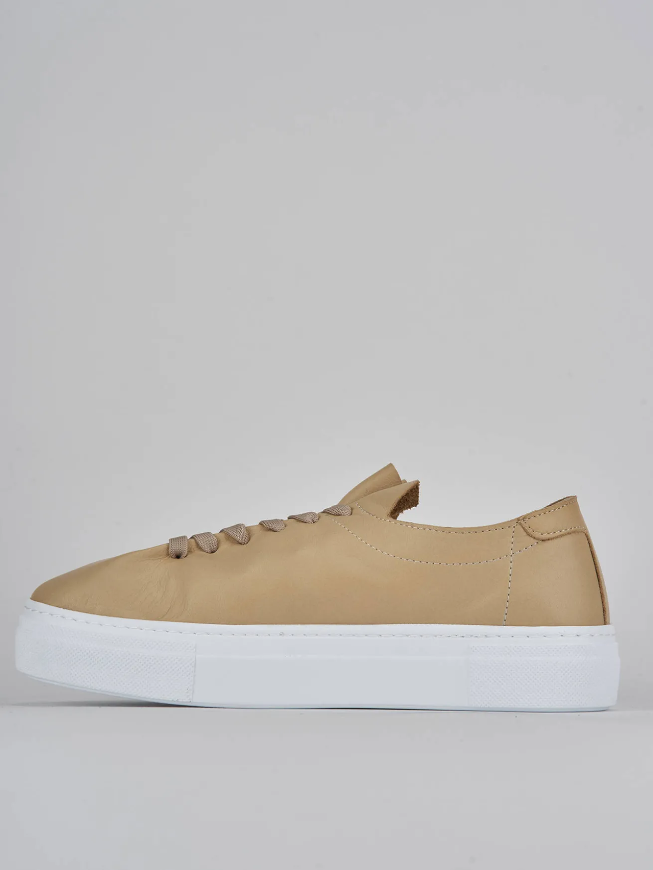 Sneakers pelle beige