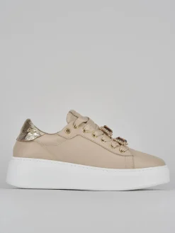 Sneakers pelle beige