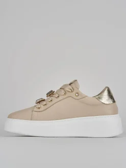 Sneakers pelle beige