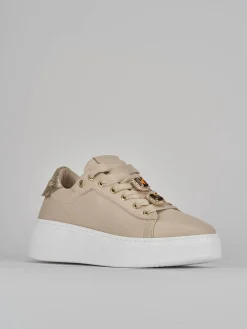 Sneakers pelle beige