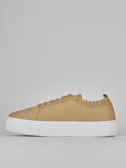 Sneakers pelle beige