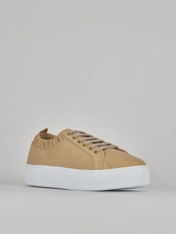 Sneakers pelle beige