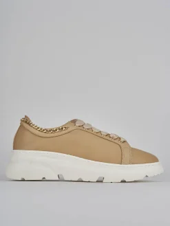 Sneakers pelle beige