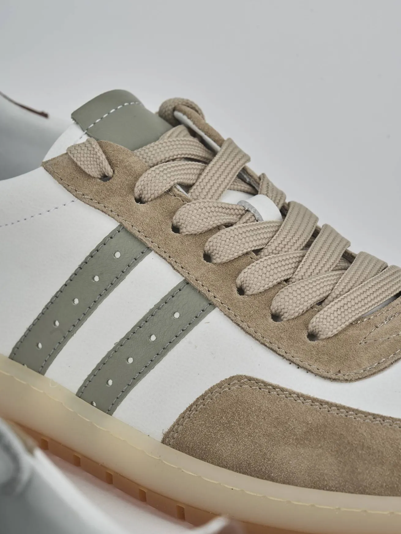 Sneakers pelle beige