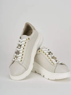 Sneakers pelle beige