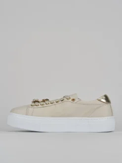 Sneakers pelle beige