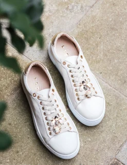 Sneakers pelle beige