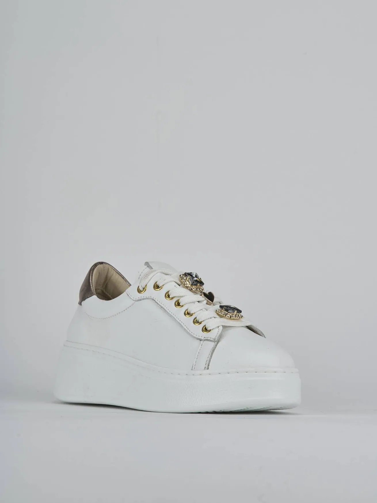 Sneakers pelle bianco