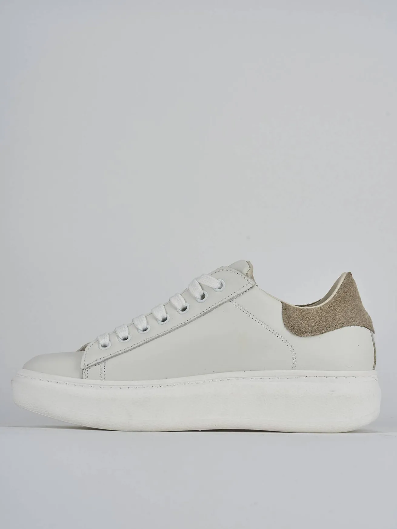 Sneakers pelle bianco