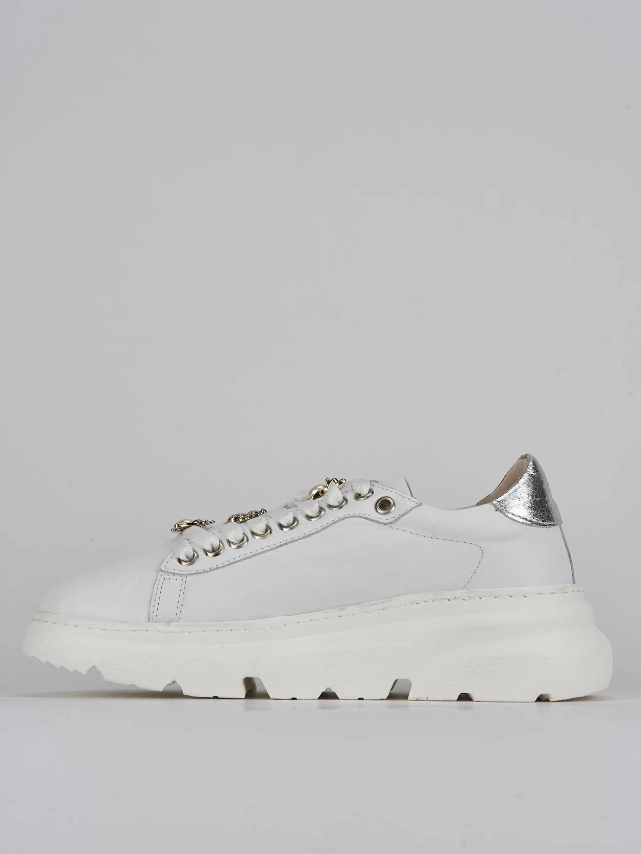 Sneakers pelle bianco