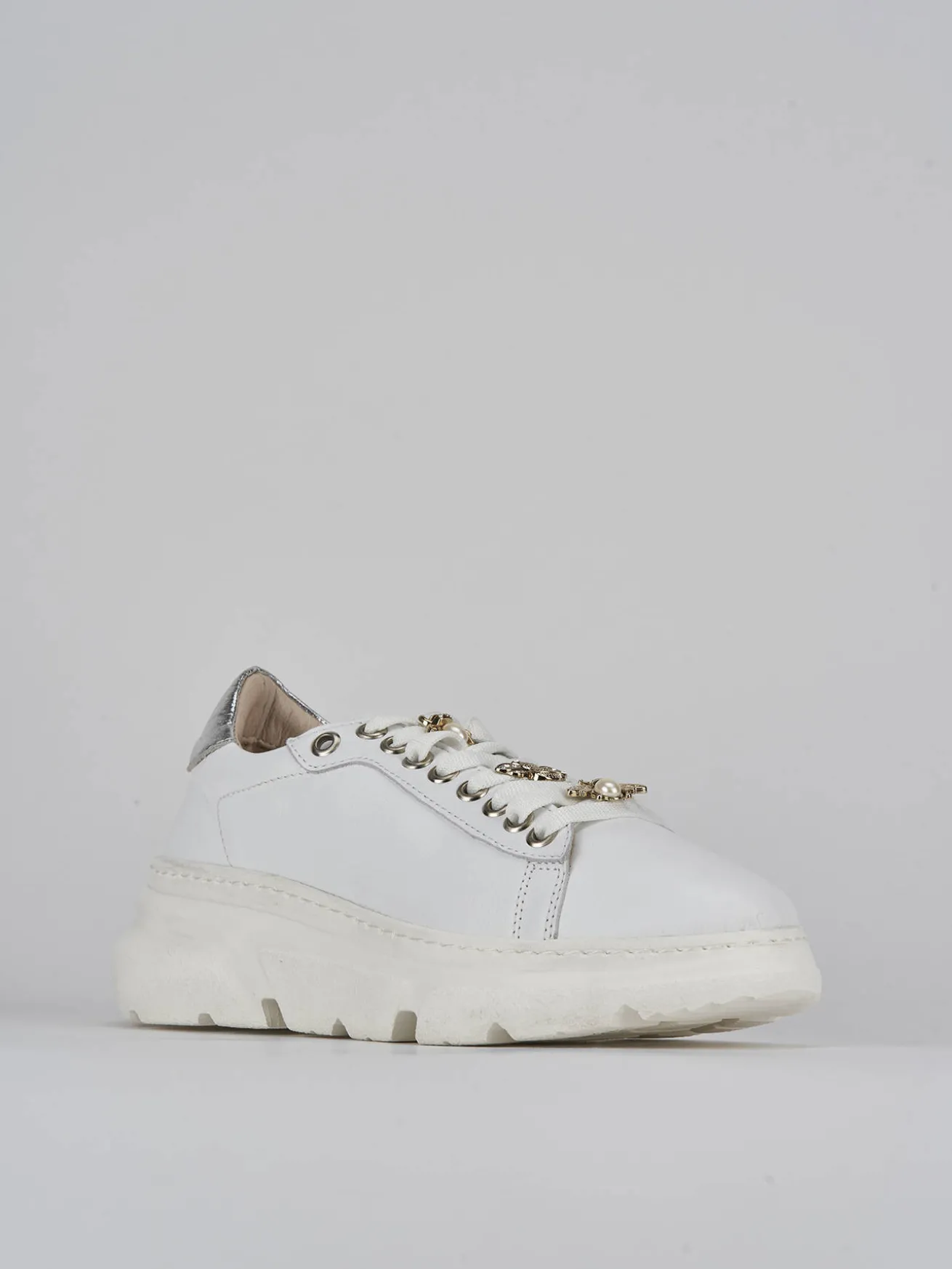 Sneakers pelle bianco