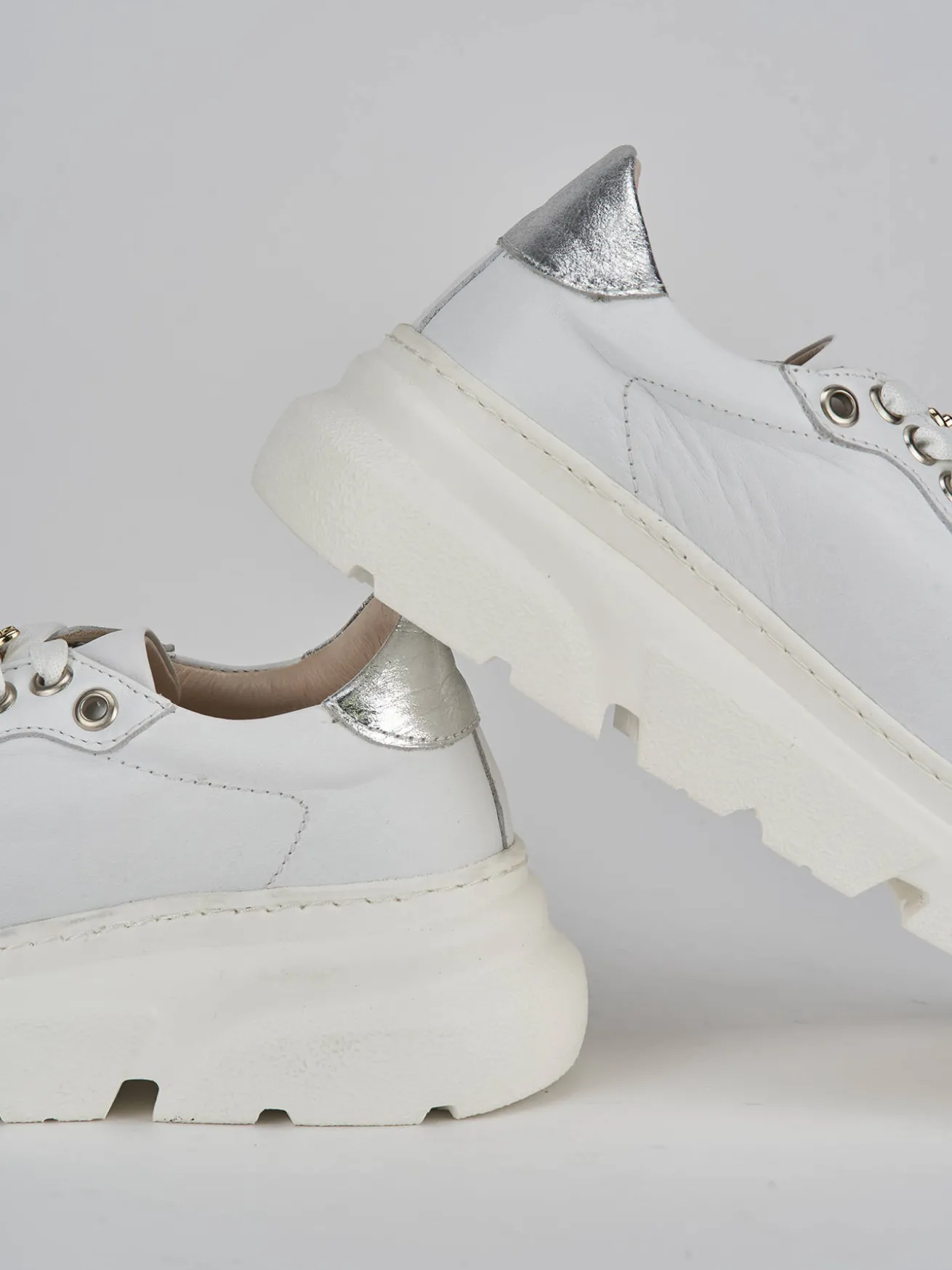 Sneakers pelle bianco