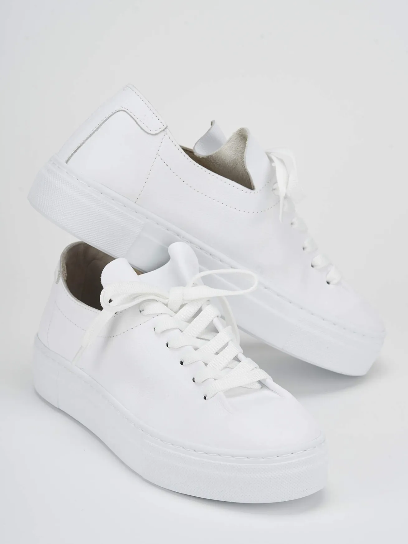 Sneakers pelle bianco