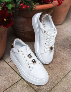 Sneakers pelle bianco